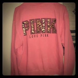 PINK Leopard pullover, very cute💕